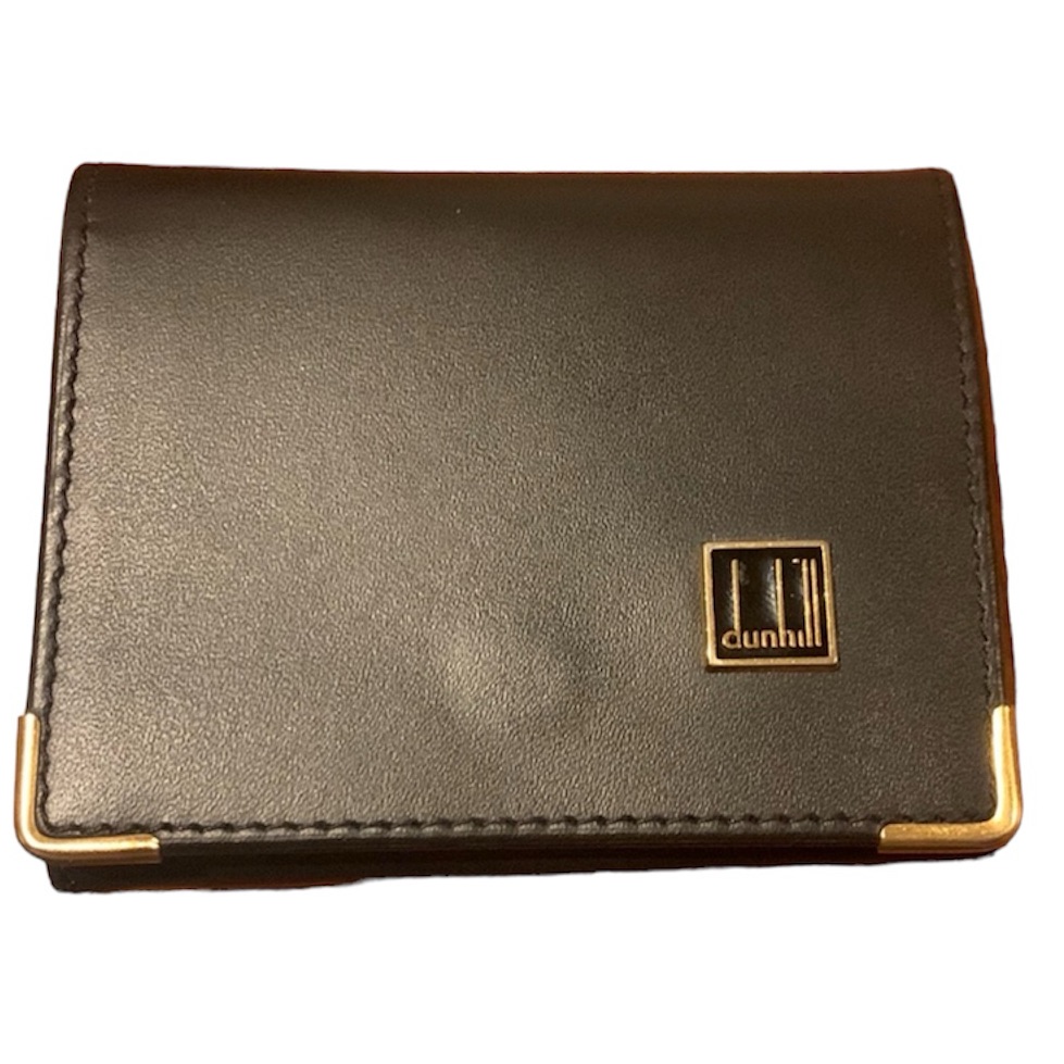 Vintage Dunhill Black Leather Wallet  Card Holder